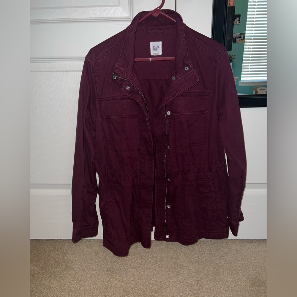 Maroon GAP cargo jacket